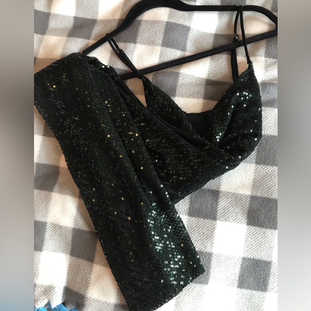 Windsor Emerald Green Sequin Midi Dress